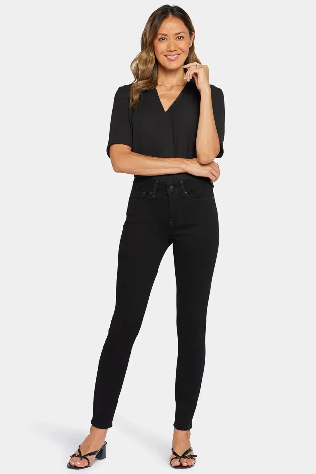 NYDJ Ami Skinny Jeans Tall Black schmale Form