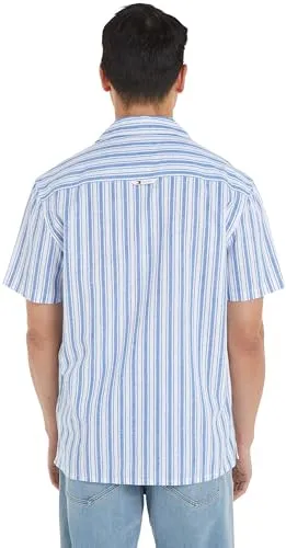 Tommy Jeans TJM Stripe Linen Freizeithemd Leinen