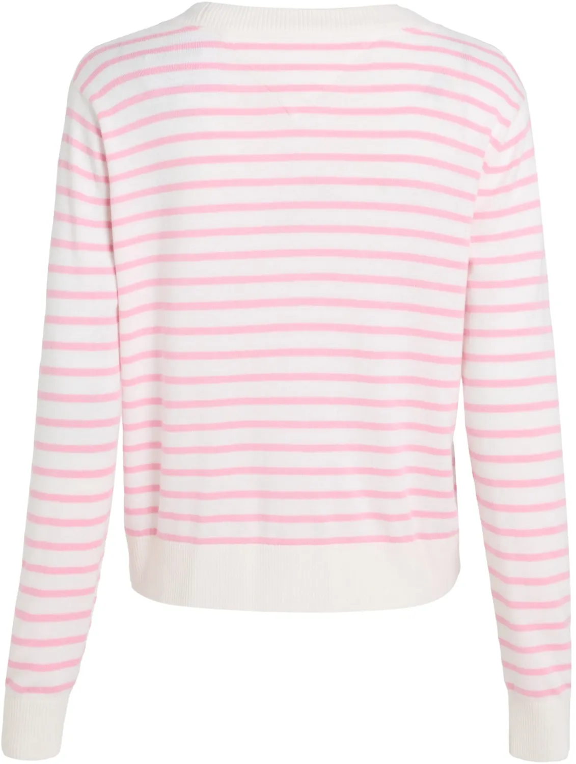 Tommy Jeans V-Ausschnitt Pullover Ballet Pink Stripe XL