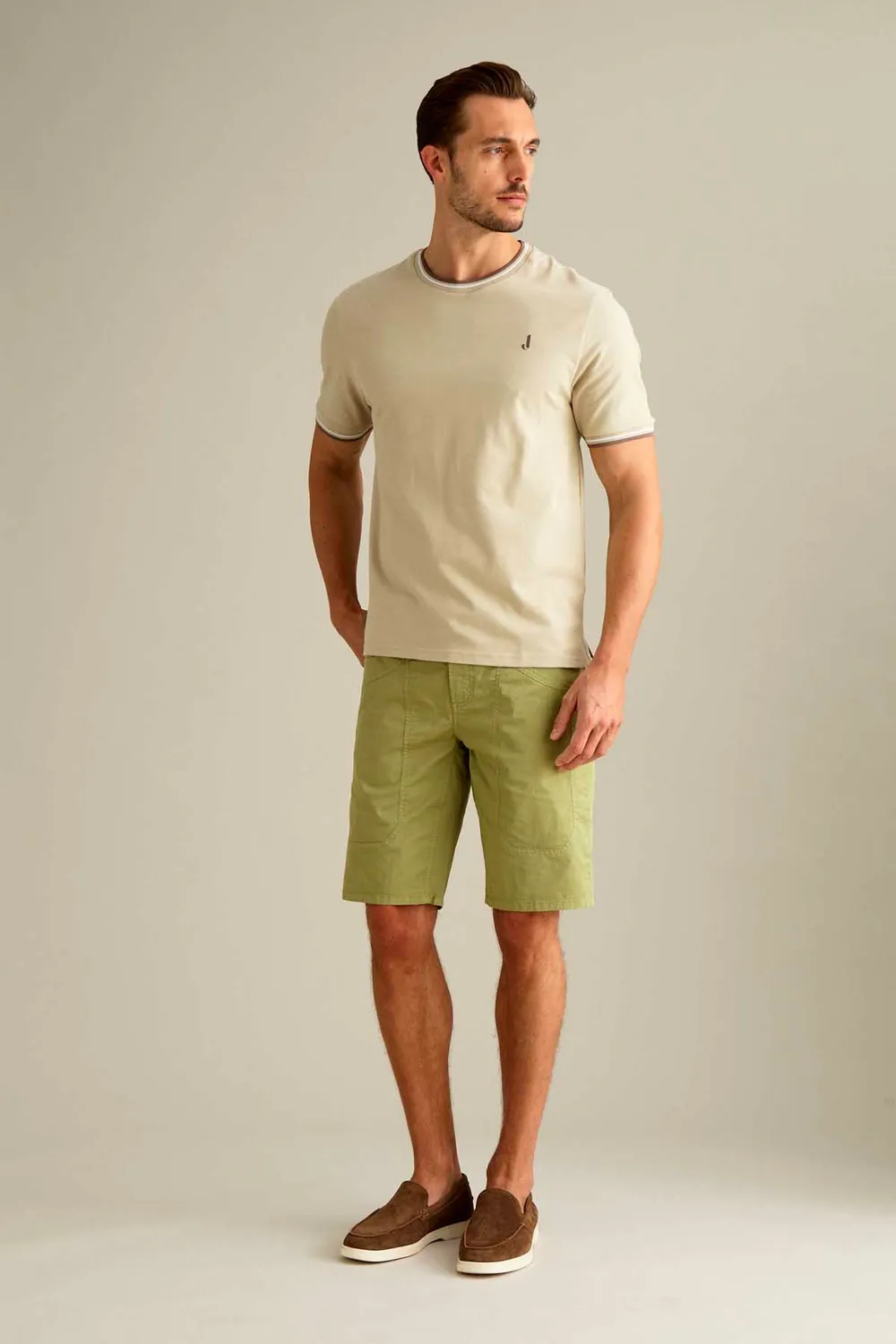 Jeckerson Jayden Bermuda Slim Fit Salbeigrün Stretch