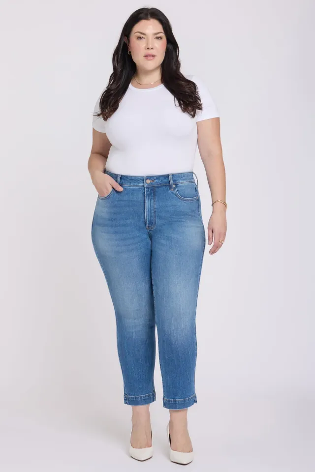 NYDJ Sheri Slim Straight Plus Jeans Pacifica schmal