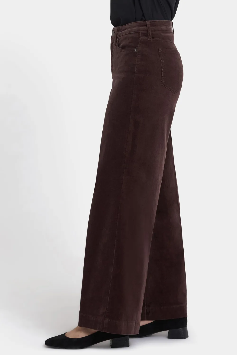 NYDJ Teresa Wide Leg Hose Bitter Chocolate Cord
