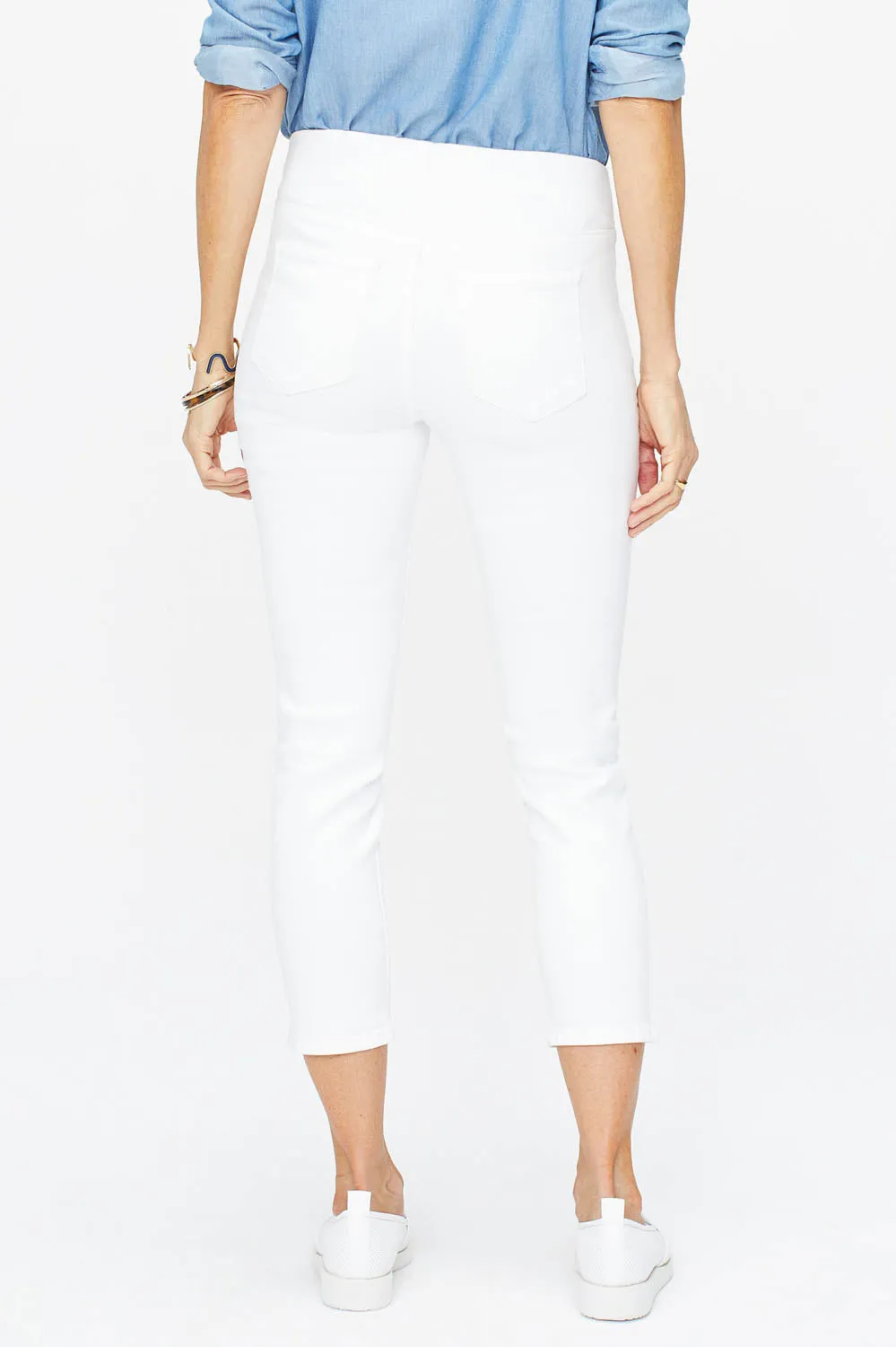 NYDJ Skinny Ankle Pull-On Jeans Petite Optic White