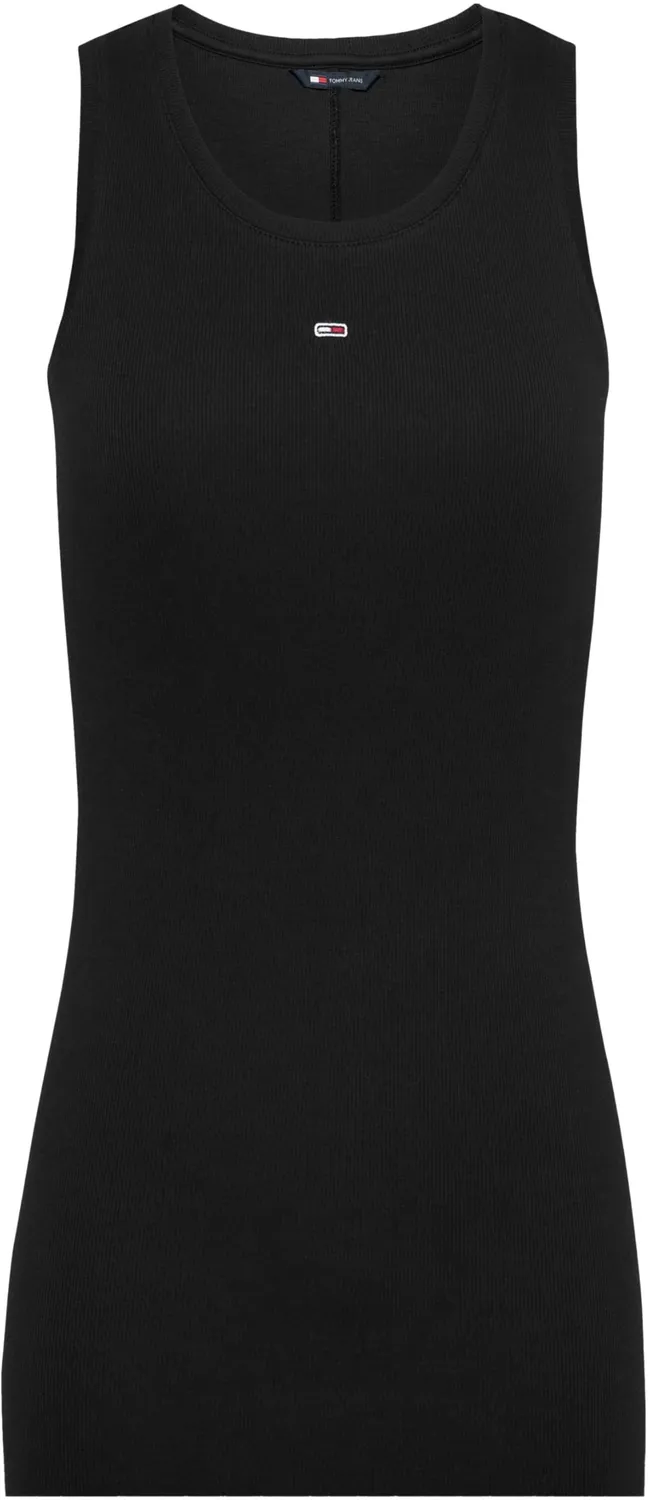 Tommy Jeans Essential Rib Bodycon Kleid Schwarz XL figurbetont