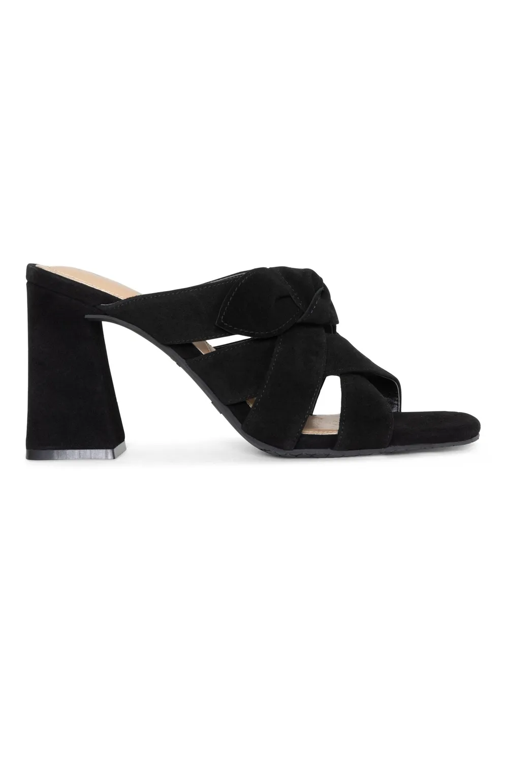 NYDJ Loreri Mule Sandalen Schwarz Blockabsatz