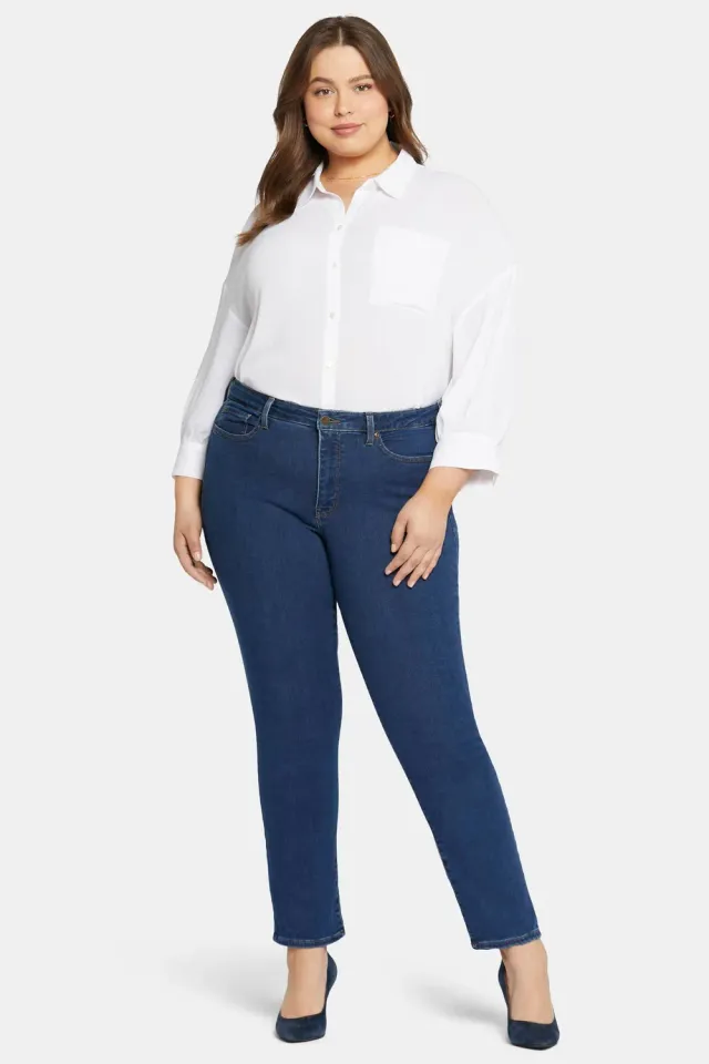 NYDJ Sheri Slim Jeans Quinn Plus Size blau