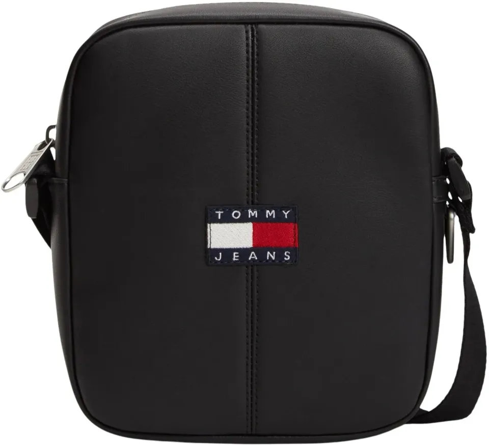 Tommy Jeans Daily Reporter Umhängetasche Schwarz Reissverschluss