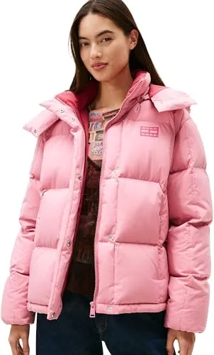 Tommy Jeans Alaska Pufferjacke Damen 1XL Rosa Kapuze