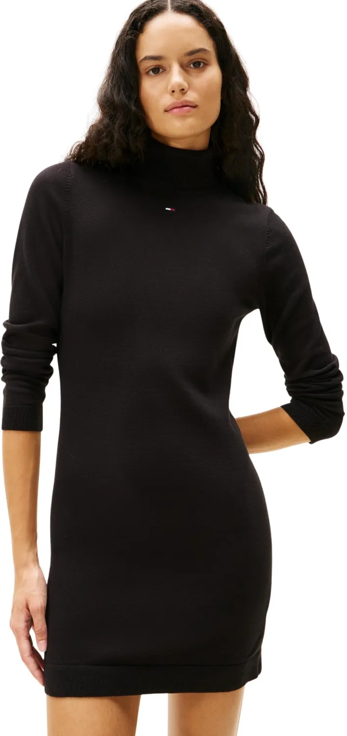 Tommy Jeans ESS Damen Strickkleid L Rollkragen