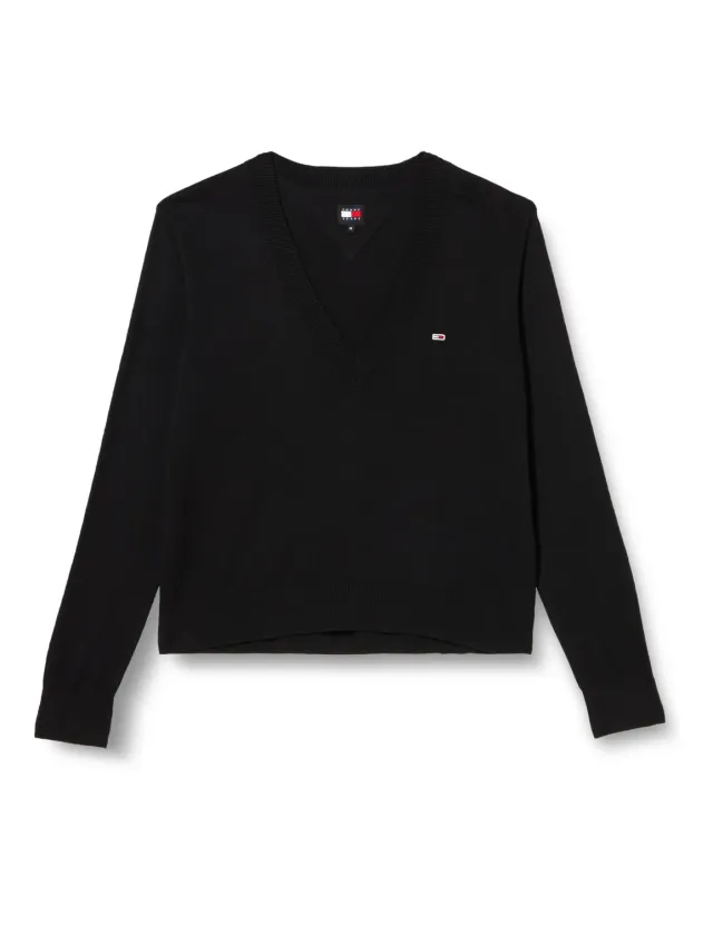 Tommy Jeans Damen Pullover 6XL Schwarz Übergröße