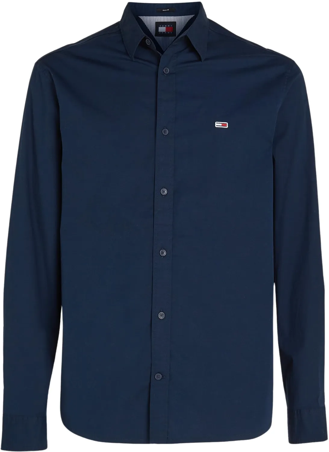 Tommy Jeans Poplin Shirt Herren Hemd XXS Blau Langarm