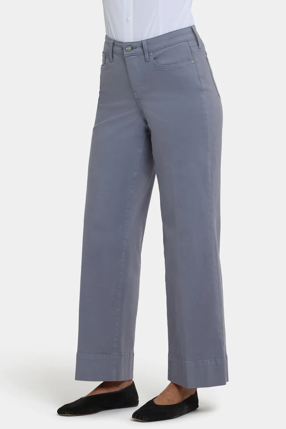 NYDJ Teresa Wide Leg Ankle Jeans Shadow Blue