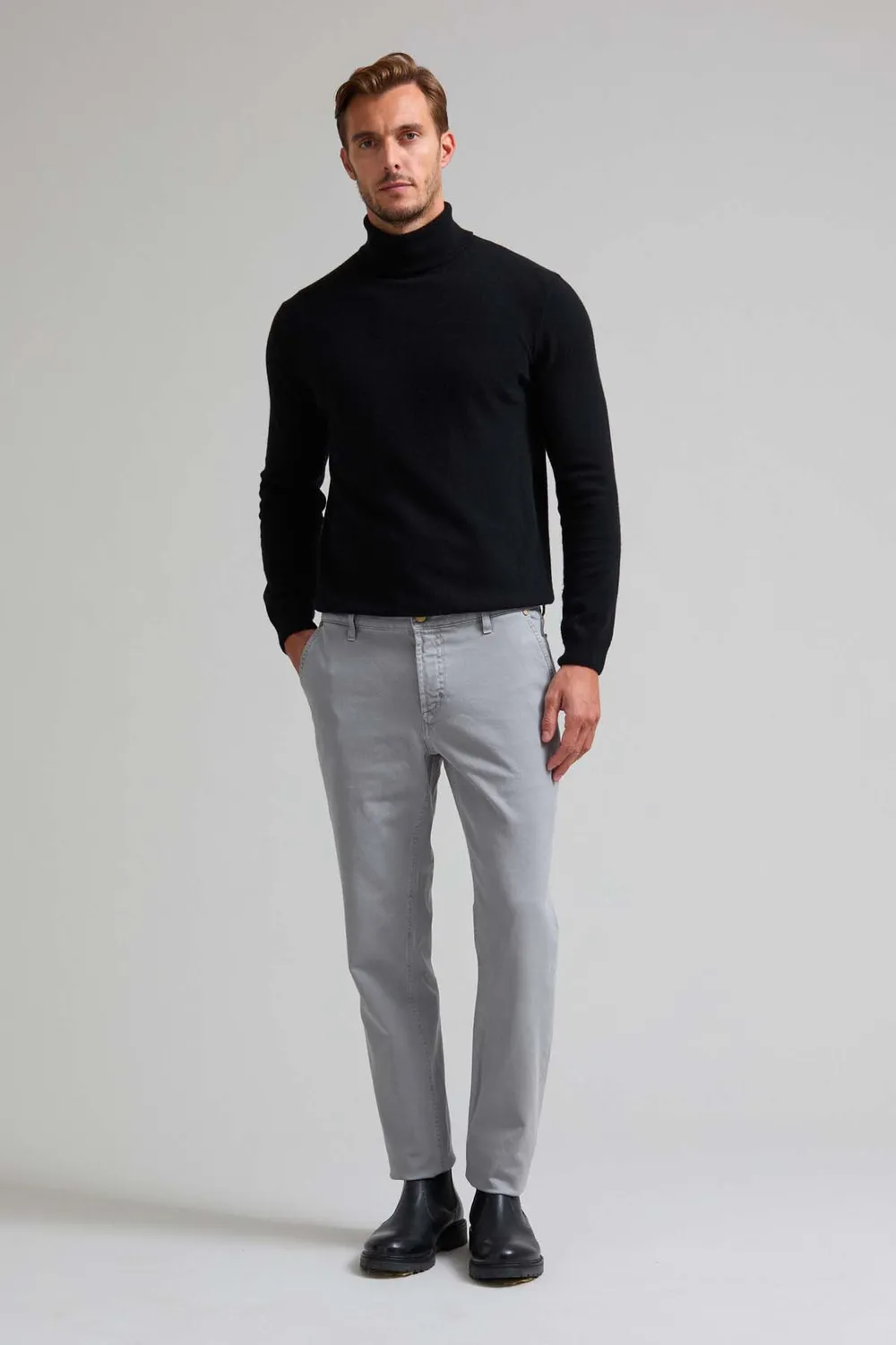 Jeckerson Julius Chino Hellgrau Baumwolle Slim Fit