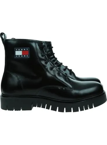 Tommy Jeans Mid Boot Schnürstiefel Damen Lack 38 EU