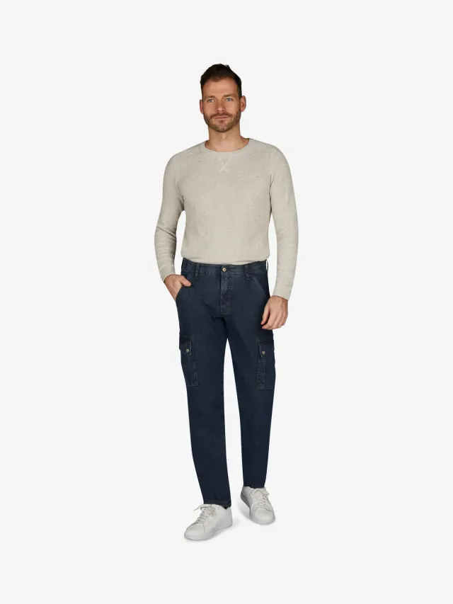 Club of Comfort Tango 8012 Cargo Jeans blau High Stretch