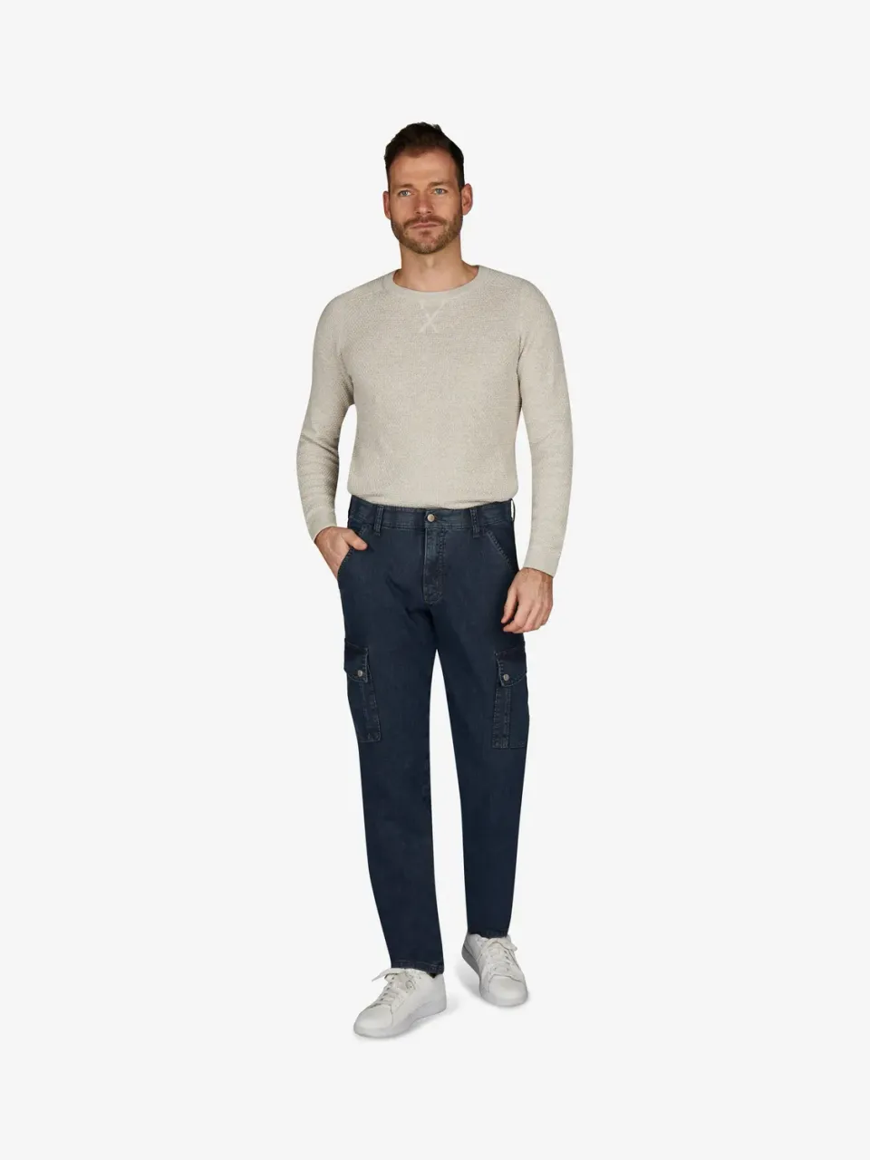 Club of Comfort Tango 8012 Cargo Jeans blau High Stretch