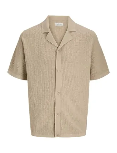 JJ Rebel Jrebwalker Knit Resort Hemd Herren XS Beige