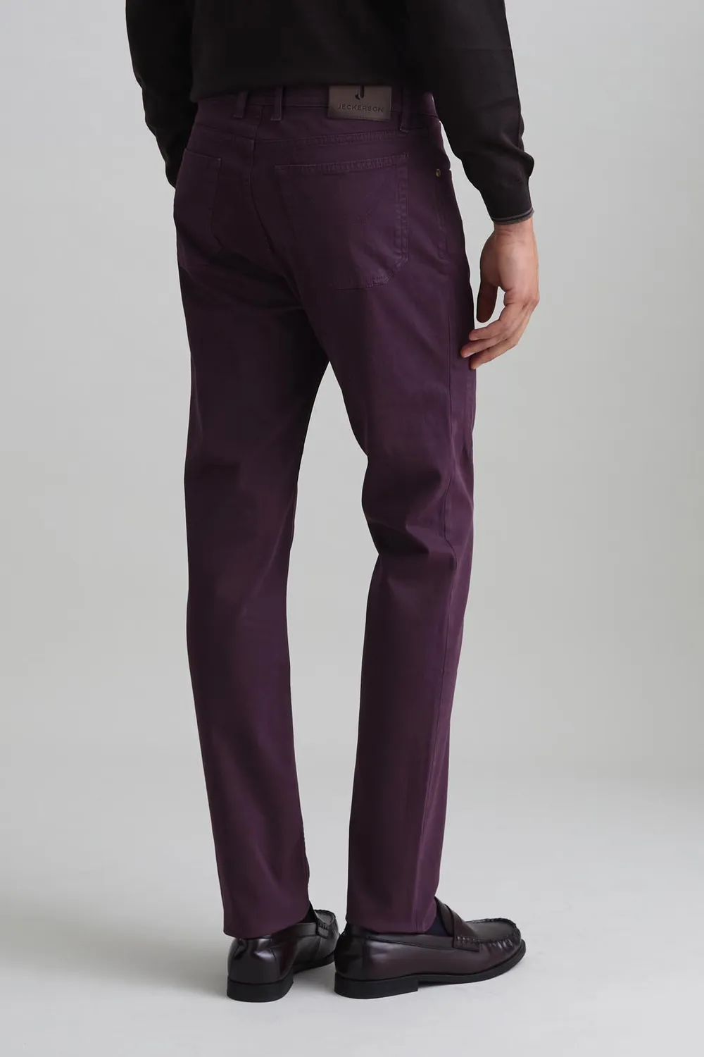 Jeckerson John Slim Fit Hose dunkelviolett Gabardine