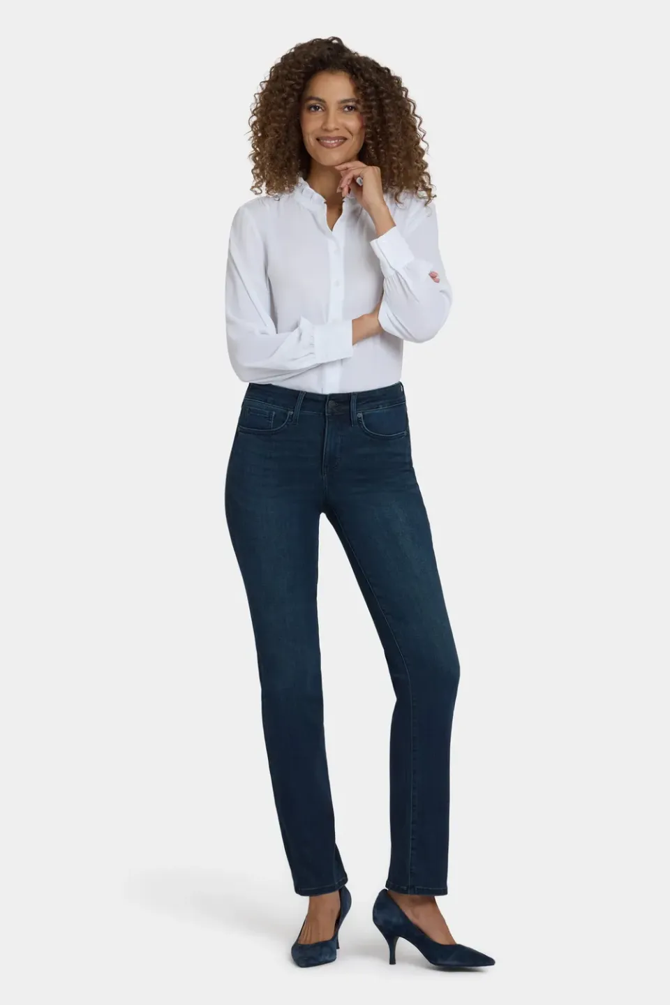 NYDJ Marilyn Straight Jeans Obsidian Blue Damen