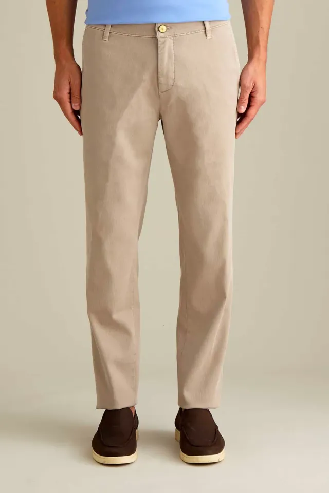 Jeckerson Jack Slim Fit Chino beige Zement Tencel