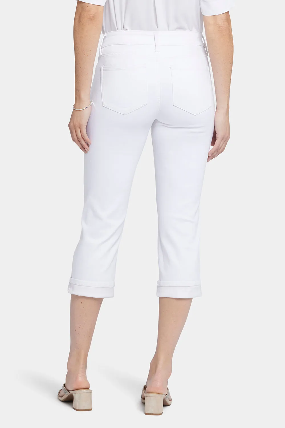 NYDJ Marilyn Straight Crop Jeans Optic White Cool Embrace