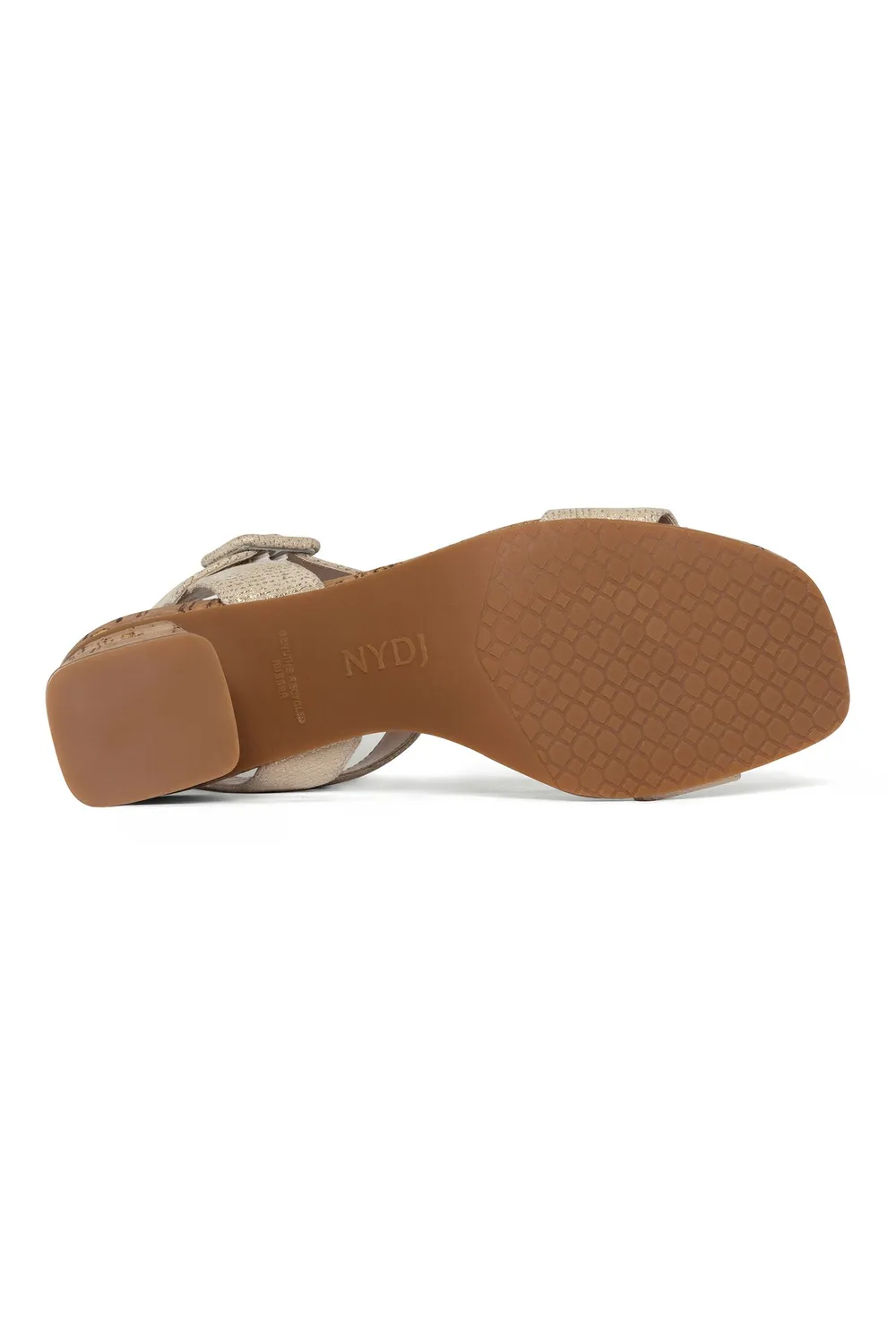 NYDJ Gaiana Sandalen Gold Blockabsatz 38-42