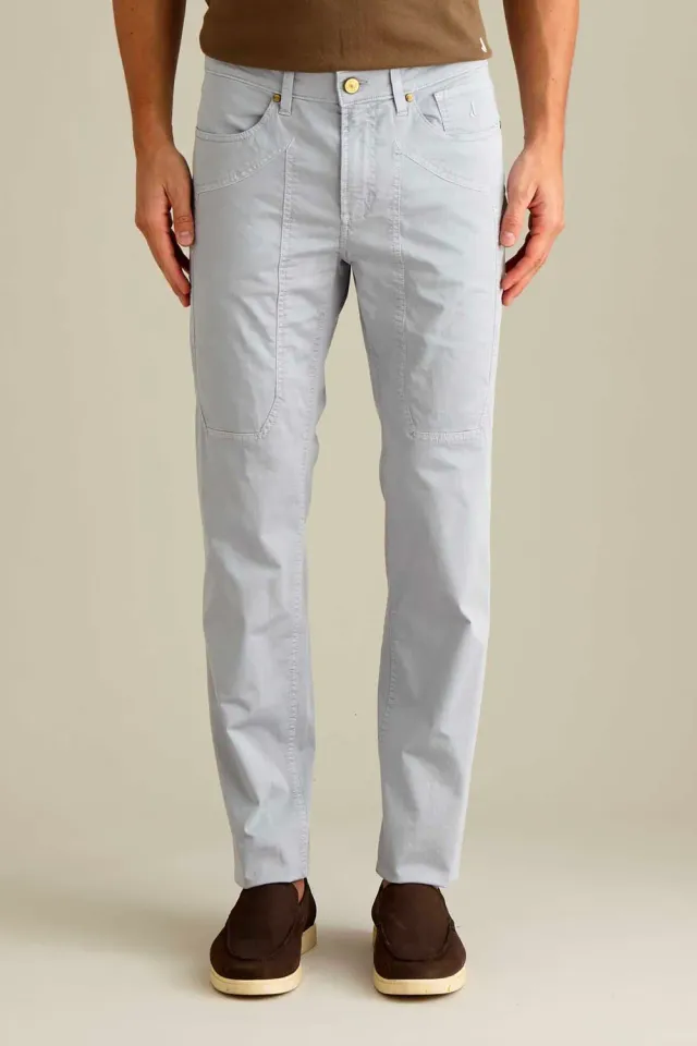 Jeckerson John Slim Fit Hose Zementgrau Raso Comfort