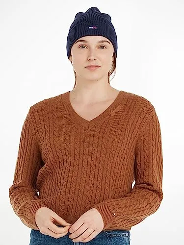 Tommy Jeans Flag Wintermütze Blau Strickmütze