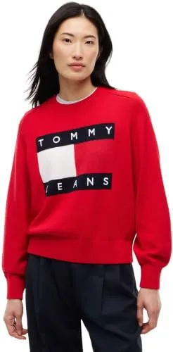 Tommy Jeans Flag Relaxed Fit Pullover Lavish Red 3XL