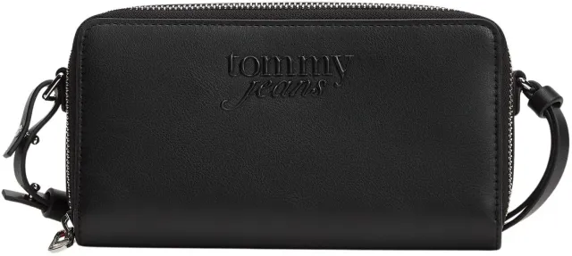 Tommy Jeans Purse Large Geldbörse Schwarz zum Umhängen