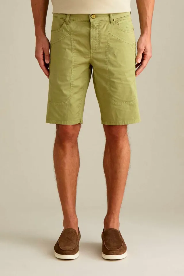 Jeckerson Jayden Bermuda Slim Fit Salbeigrün Stretch