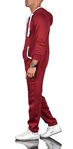 Alessandro Salvarini AS-039 Jumpsuit Overall Jogginganzug Stretch