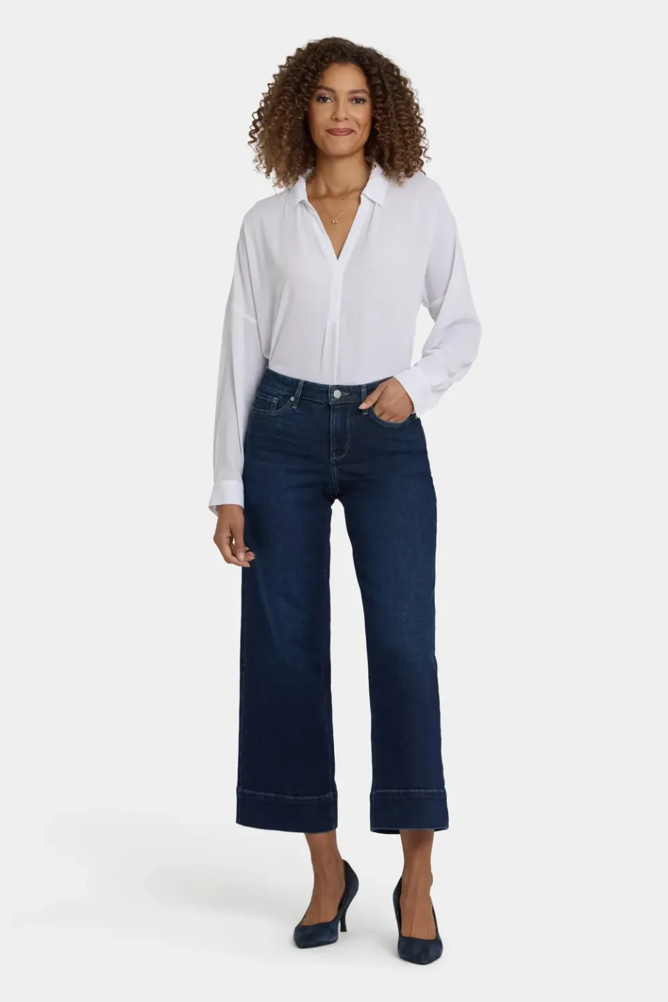 NYDJ Teresa Wide Leg Ankle Jeans Midnight Breeze