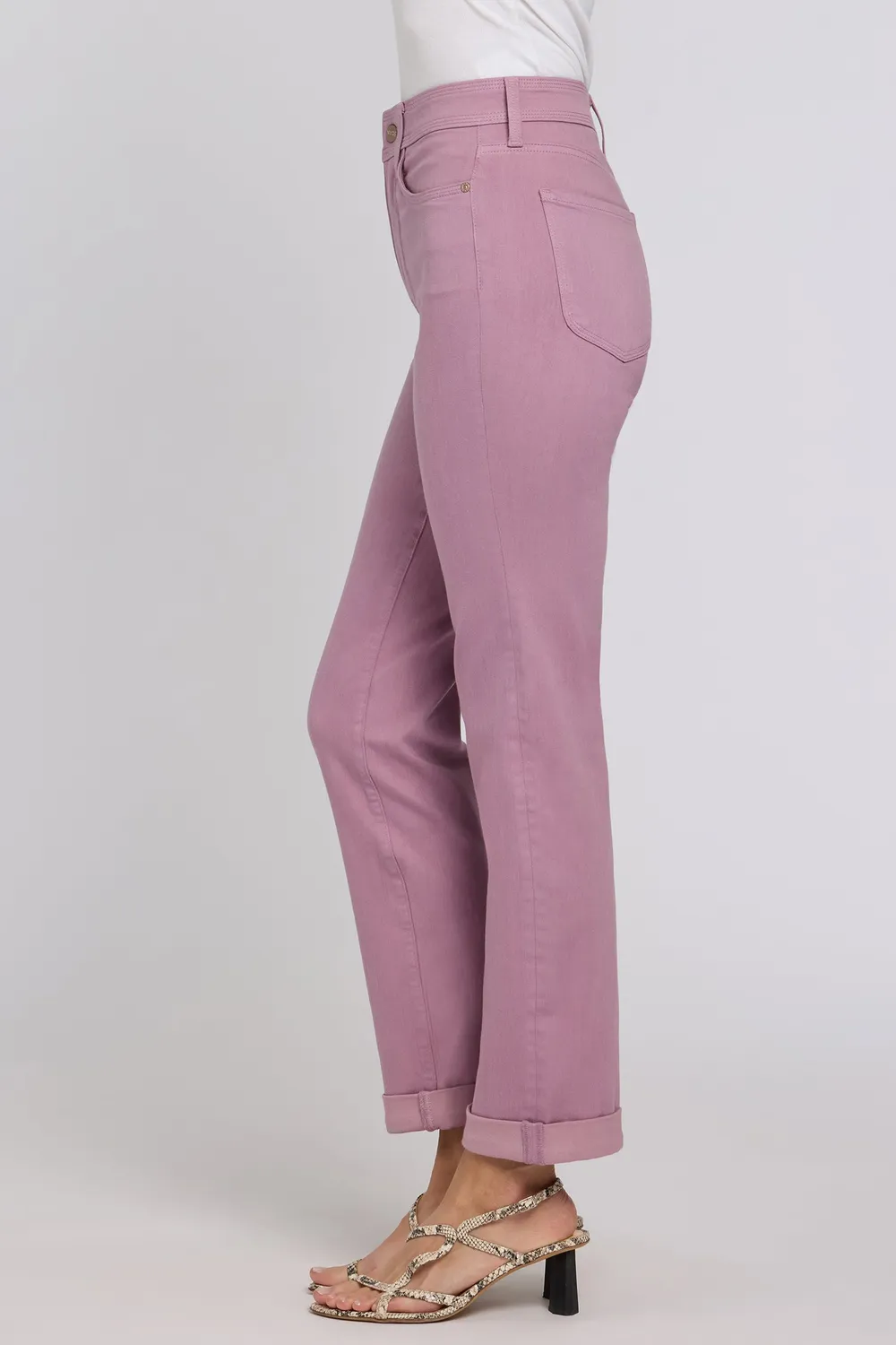 NYDJ Marilyn Straight Petite Jeans Dusky Daisy figurformend