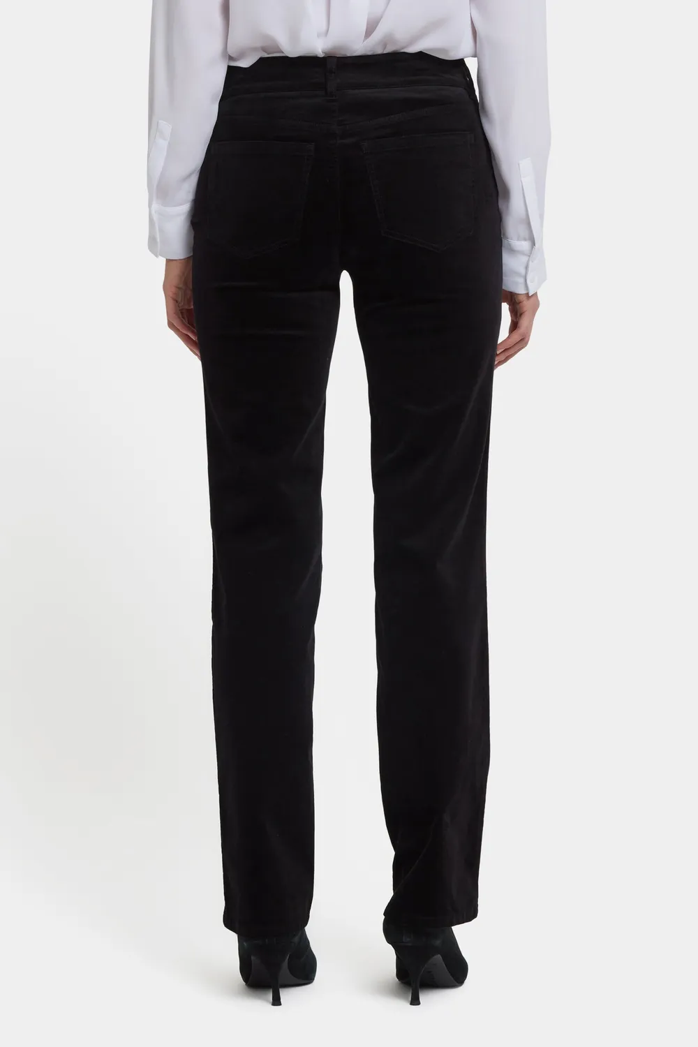 NYDJ Marilyn Straight Hose Schwarz Velveteen