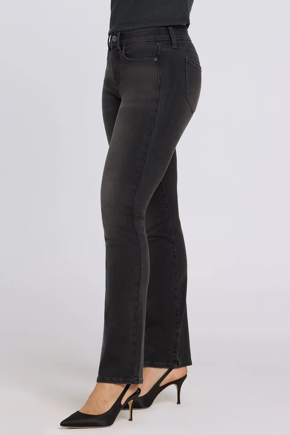 NYDJ Waist-Match Marilyn Straight Jeans Arch Rock Schwarz