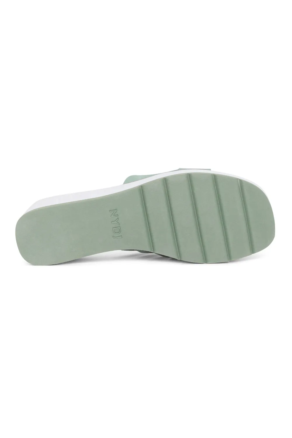 NYDJ Reesie Keilsandalen Jade Grün Leder