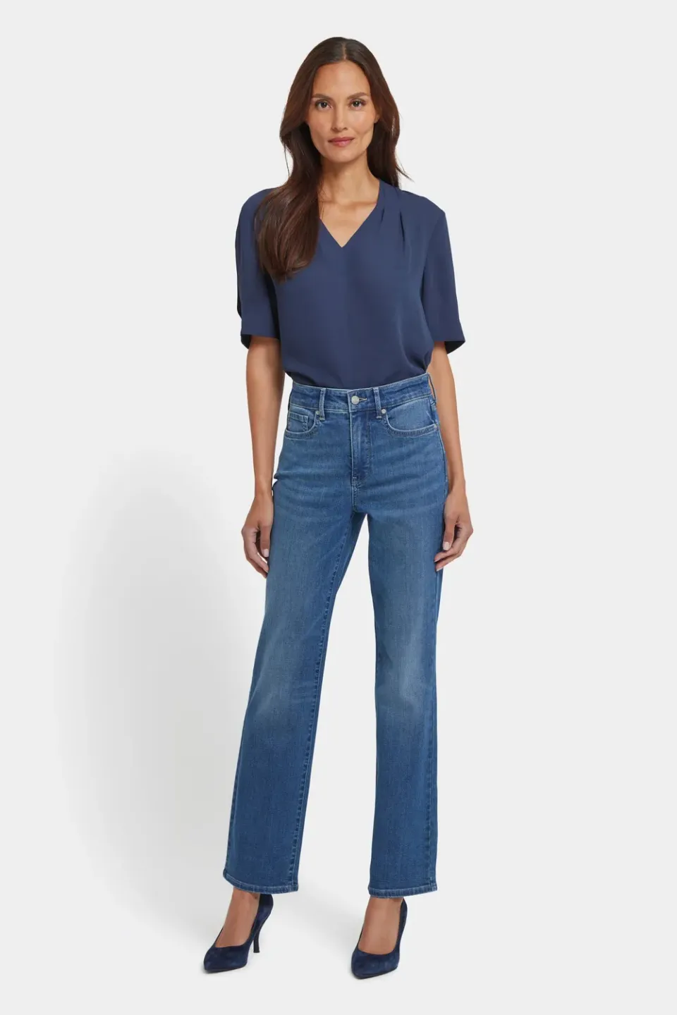 NYDJ Marilyn Straight Jeans Lake Notre-Dame High Rise