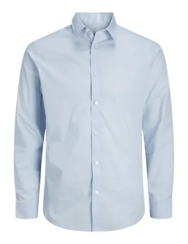 JJ Rebel Jrebgavin Solid Shirt Ls Noos Hemd Blau XS
