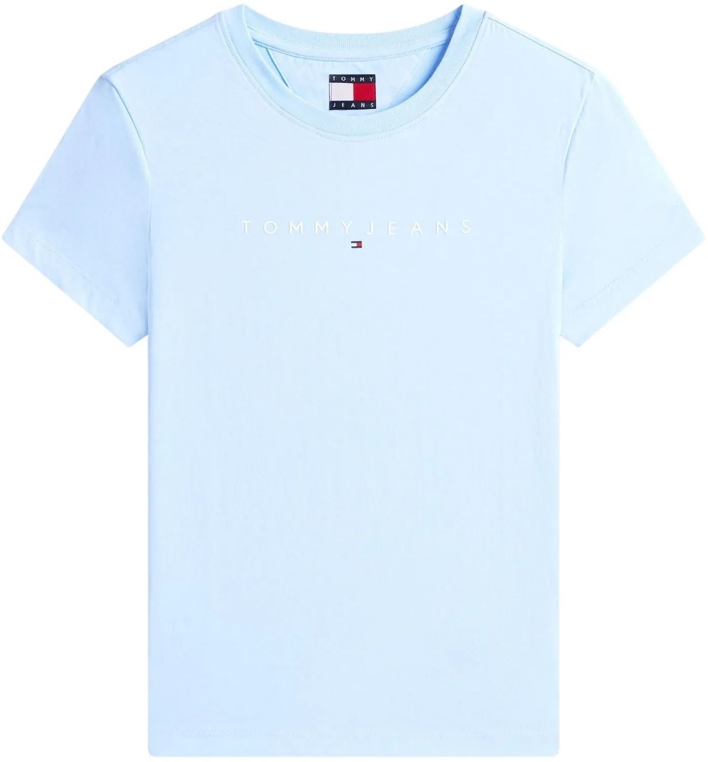 Tommy Jeans Linear T-Shirt Damen Blau L Slim