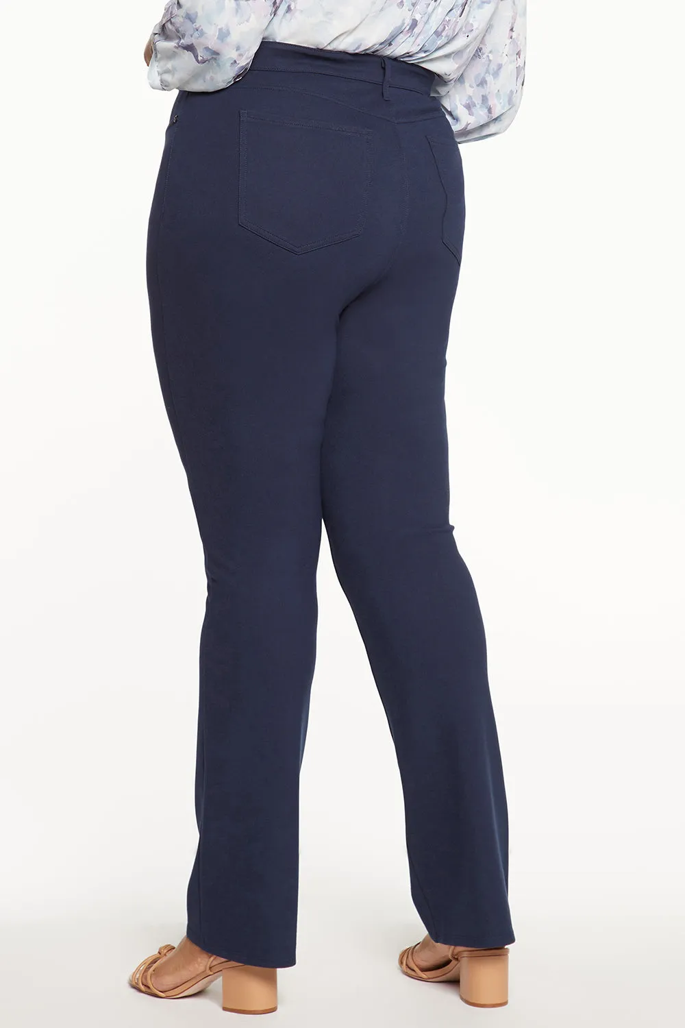 NYDJ Marilyn Hose Plus Oxford Navy Gerades Bein