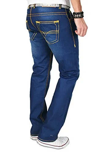 Alessandro Salvarini AS014 Designer Jeans blau Stonewash