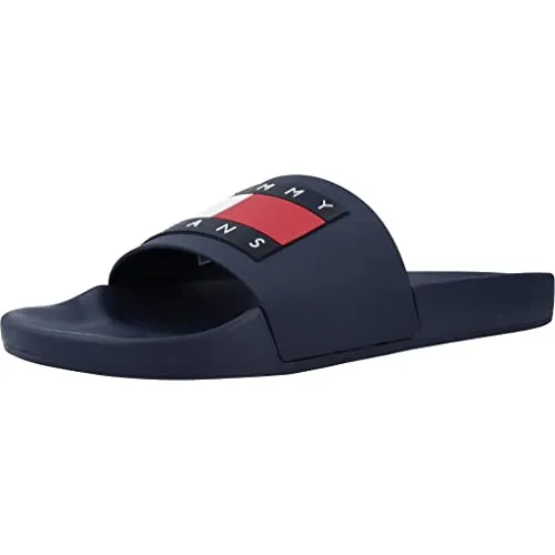 Tommy Jeans Badelatschen Blau Herren 42