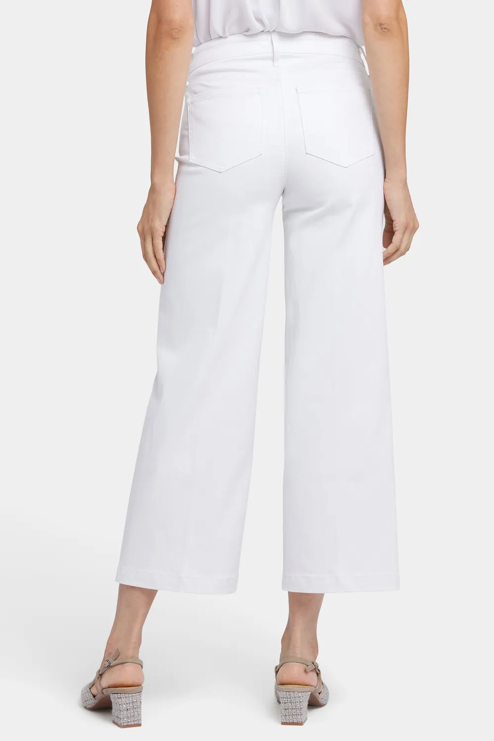 NYDJ Teresa Wide Leg Ankle Jeans Optic White Weiß