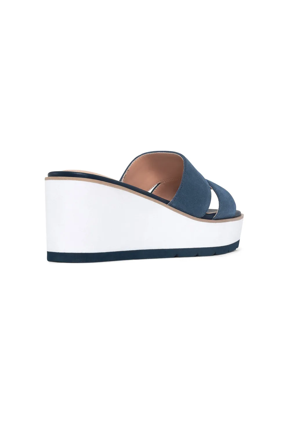 NYDJ Raizy Wedge Sandalen Navy Keilabsatz