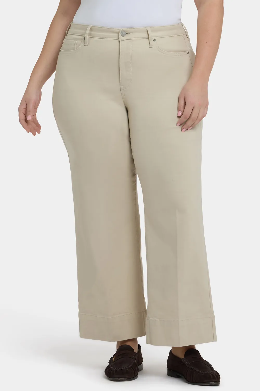 NYDJ Teresa Wide Leg Ankle Jeans Feather Stretch