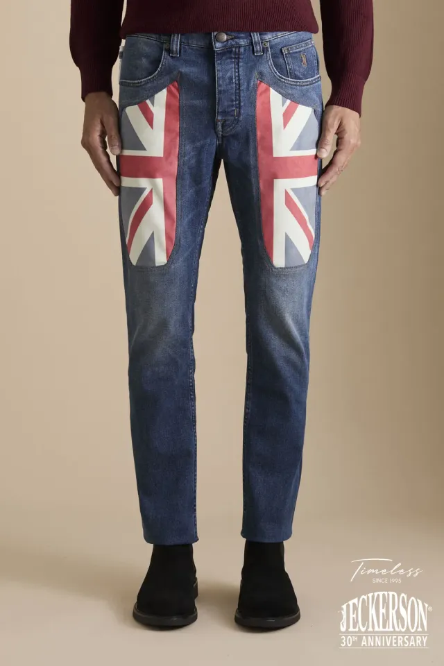 Jeckerson Anniversary Jeans Slim Fit mittelblau Denim