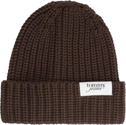 Tommy Jeans TJW Script Beanie AW0AW18972 braun Damen
