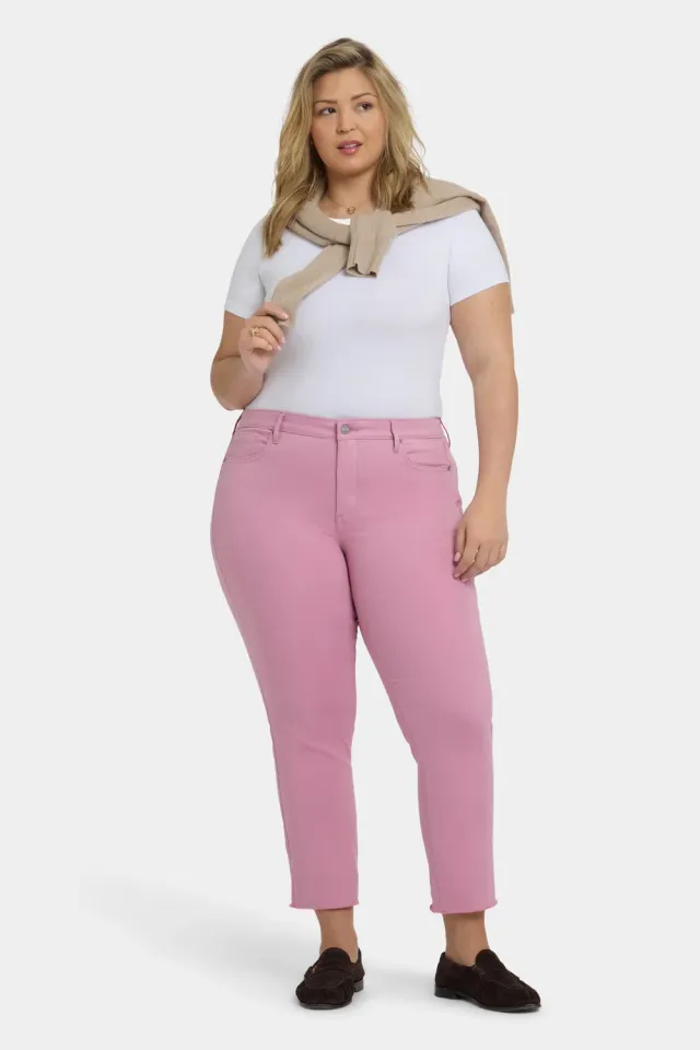 NYDJ Sheri Slim Plus-Size Ankle-Jeans Ballet Fransensaum