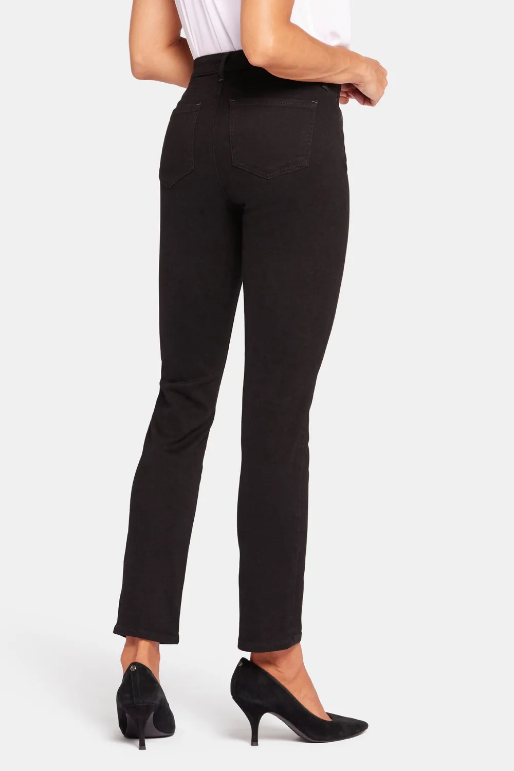 NYDJ Sheri Slim Jeans Petite Schwarz Lift Tuck